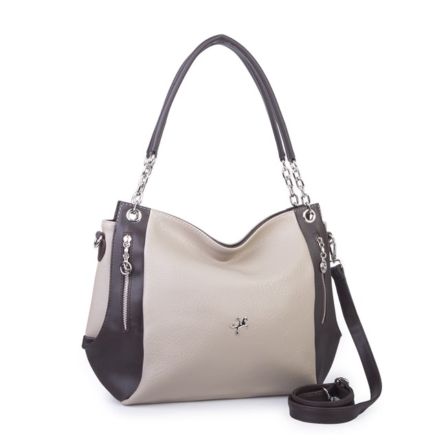 Nas Bag Kadın Büyük Boy Omuz Çantası ( 45x34x21 cm) Kum Kahve Victoria
