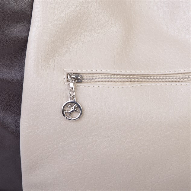 Nas Bag Kadın Büyük Boy Omuz Çantası ( 45x34x21 cm) Kum Kahve Victoria