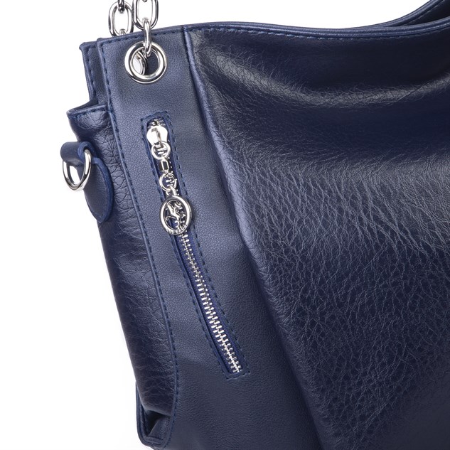 Nas Bag Kadın Büyük Boy Omuz Çantası ( 45x34x21 cm) Lacivert Victoria