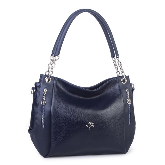 Nas Bag Kadın Büyük Boy Omuz Çantası ( 45x34x21 cm) Lacivert Victoria