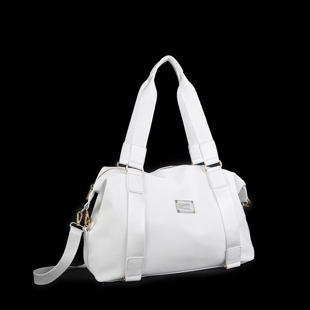 Nas Bag Extra Büyük Boy Omuz Çantası Beyaz Buzzy (eni 44 cm , boyu 32 cm )