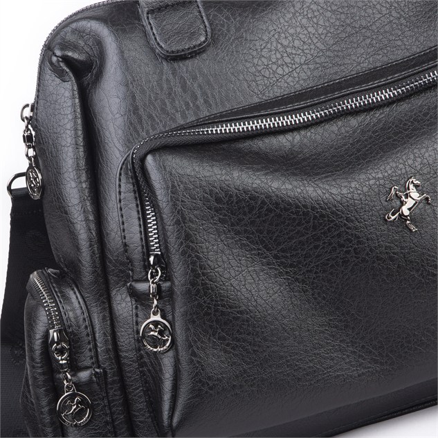 Nas Bag Kadın Büyük Boy Omuz Çantası (en :37 ,boy :30 cm) Siyah Victoria