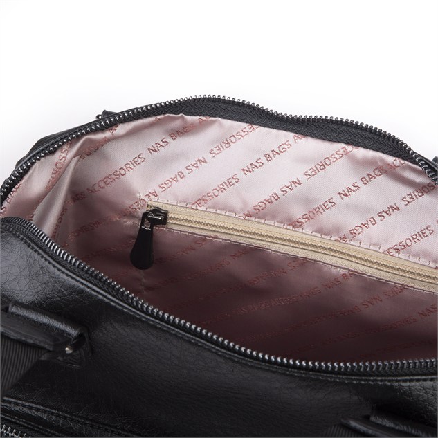 Nas Bag Kadın Büyük Boy Omuz Çantası (en :37 ,boy :30 cm) Siyah Victoria