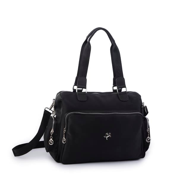Nas Bag Kadın Büyük Boy Omuz Çantası Siyah Buzzy (en :37 ,boy :30 cm)