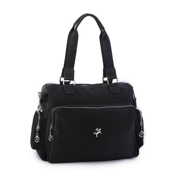 Nas Bag Kadın Büyük Boy Omuz Çantası Siyah Buzzy (en :37 ,boy :30 cm)
