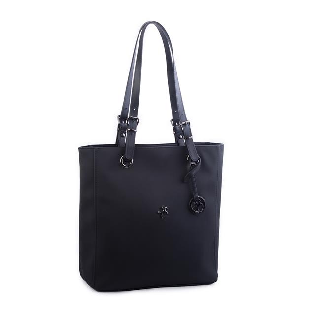 Nas Bag Kadın Büyük Boy Omuz Çantası Siyah Karaca ( 35x35x12 cm) 