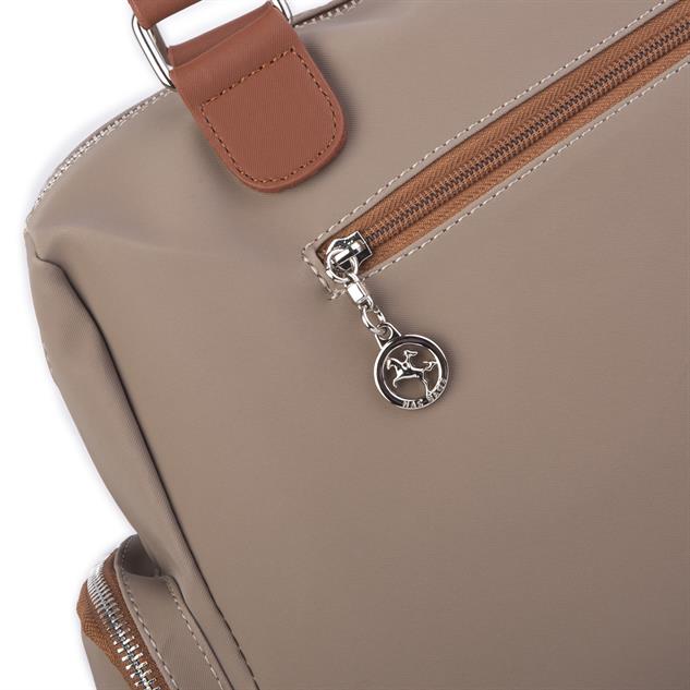 Nas Bag Kadın Büyük Boy Omuz Çantası Vizon  Taba  Buzzy (en :37 ,boy :30 cm)