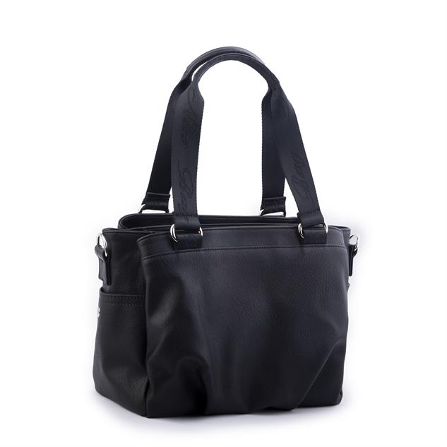 Nas Bag Kadın Çanta Omuz El ve Çapraz Çanta Çok Gözlü Siyah King  (en:37 cm ; boy:24 cm )