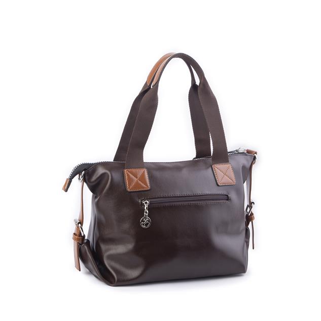 Nas Bag Kadın Çanta Omuz ve Çapraz Çanta Kahve Taba Nero (en=38 , boy = 25)