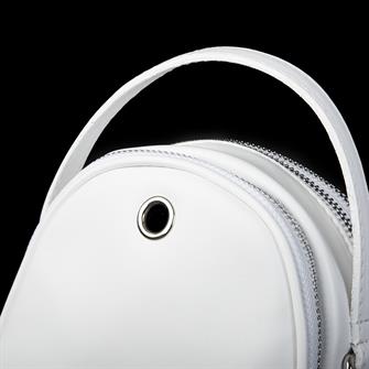 Nas Bag Mini Kadın Çapraz Çanta Beyaz  Taşlı
