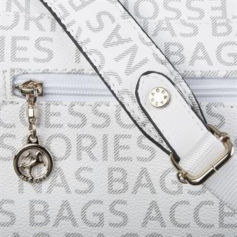 Nas Bag Kadın Çapraz Çanta Beyaz  Yazılı