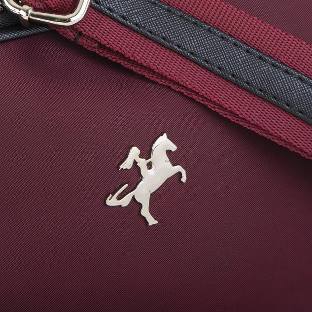 Nas Bag Kadın Çapraz Çanta Bordo Siyah İthal Kumaş ( 26x21x15 cm)