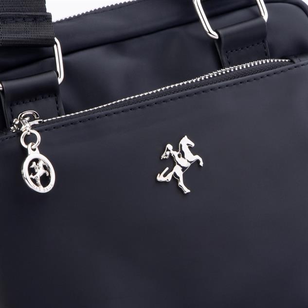 Nas Bag Kadın Çapraz Çanta Çok Gözlü  Siyah  Saten 