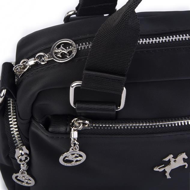 Nas Bag Kadın Çapraz Çanta Çok Gözlü  Siyah  Buzzy