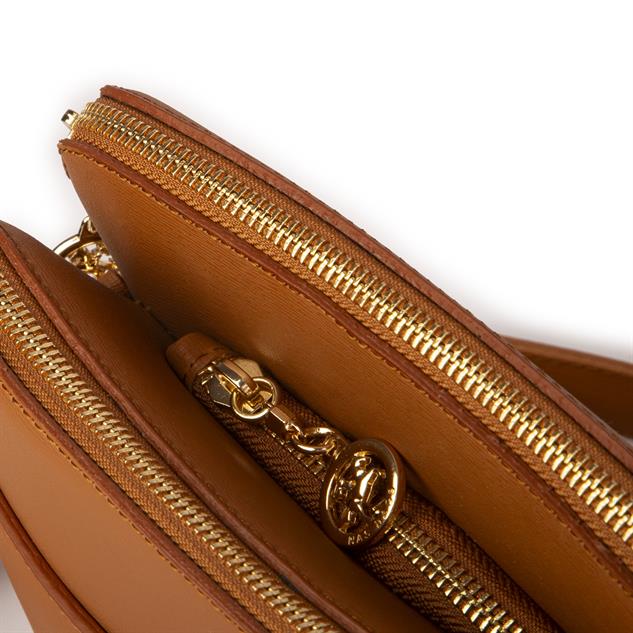 Nas Bag Kadın Çapraz Çanta İki Gözlü Şık Çanta Taba  Mngo