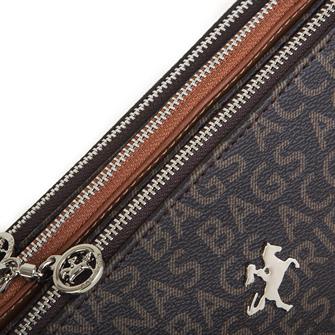 Nas Bag Kadın Çapraz Çanta Kahve Taba Yazılı
