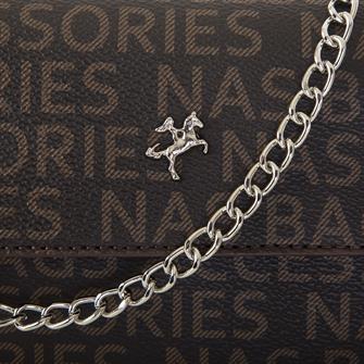 Nas Bag Kadın Çapraz Çanta Kahve Taba Yazılı
