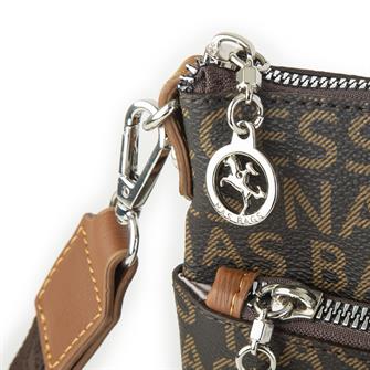 Nas Bag Kadın Çapraz Çanta Kahve Taba Yazılı