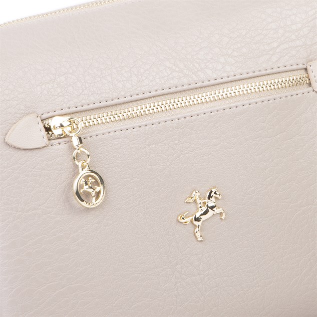 Nas Bag Kadın Çapraz Çanta Kalın Ayarlanabilir Askılı Çanta  (En: 26 cm,  Boy: 22 cm ) Kum Victoria