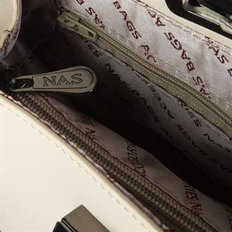 Nas Bag Kadın Çapraz Çanta Klipsli Krem   Luna