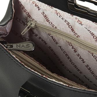Nas Bag Kadın Çapraz Çanta Klipsli Siyah Luna