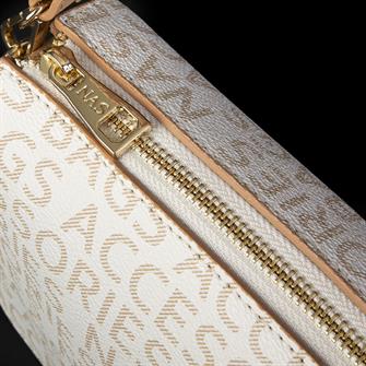 Nas Bag Kadın Çapraz Çanta Krem Camel Yazılı