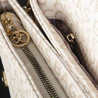 Nas Bag Kadın Çapraz Çanta Krem Camel Yazılı