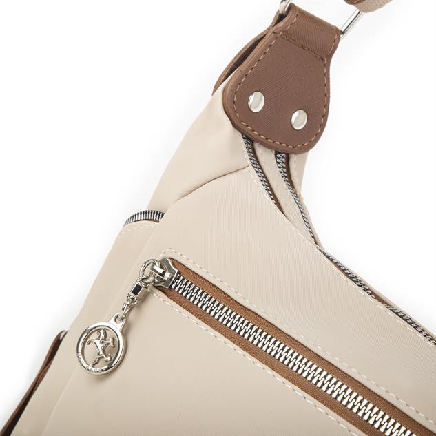Nas Bag Kadın Çapraz Çanta Kum Taba Buzzy ( 26x21x15 cm)