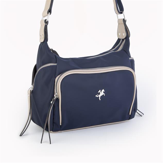 Nas Bag Kadın Çapraz Çanta Lacivert Kum  Buzzy ( 26x21x15 cm)