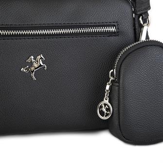 Nas Bag Kadın Çapraz Çanta Mini Cüzdanlı Ayarlanabilir Askılı Siyah Mercan