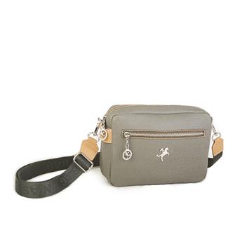 Nas Bag Kadın Çapraz Çanta Mini Cüzdanlı Ayarlanabilir Askılı Yeşil Camel  Gofraj