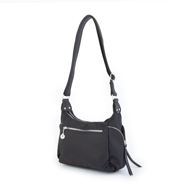 Nas Bag Kadın Çapraz Çanta Siyah  Buzzy ( 26x21x15 cm)