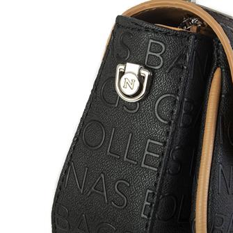 Nas Bag Kadın Çapraz Çanta Siyah Camel  Gofraj