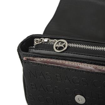Nas Bag Kadın Çapraz Çanta Siyah Gofraj