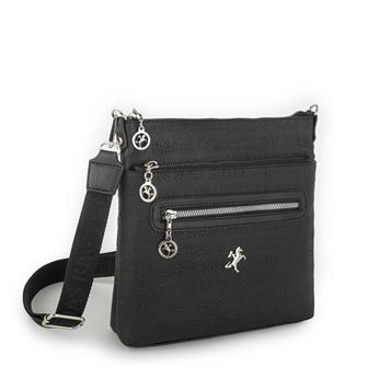 Nas Bag Kadın Çapraz Çanta Siyah Gofraj