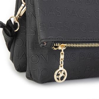 Nas Bag Kadın Çapraz Çanta Siyah Gofraj