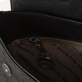 Nas Bag Kadın Çapraz Çanta Siyah Gofraj