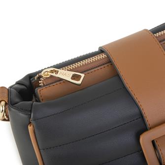 Nas Bag Kadın Çapraz Çanta Siyah Taba Dona