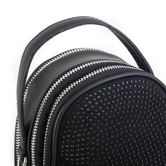 Nas Bag Mini Kadın Çapraz Çanta Siyah Taşlı