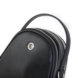 Nas Bag Mini Kadın Çapraz Çanta Siyah Taşlı