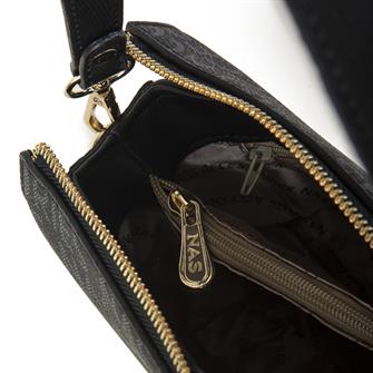 Nas Bag Kadın Çapraz Çanta Siyah Yazılı