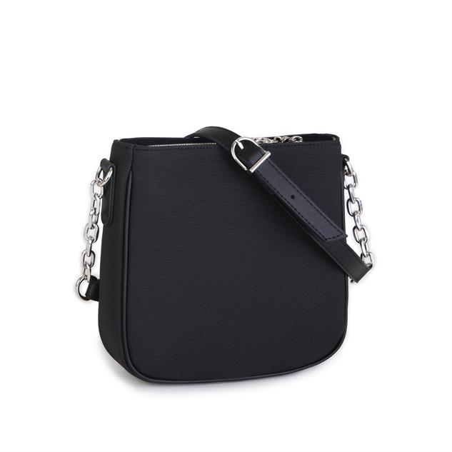 Nas Bag Kadın Çapraz Çanta Spor Ayarlanabilir Askılı  Siyah Lacst (ürün ölçüsü :24x24x7 cm)