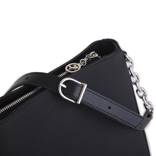 Nas Bag Kadın Çapraz Çanta Spor Ayarlanabilir Askılı  Siyah Lacst (ürün ölçüsü :24x24x7 cm)