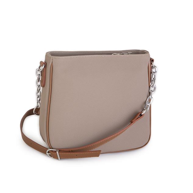 Nas Bag Kadın Çapraz Çanta Spor Ayarlanabilir Askılı  Kum Taba  Lacst  (ürün ölçüsü :24x24x7 cm)