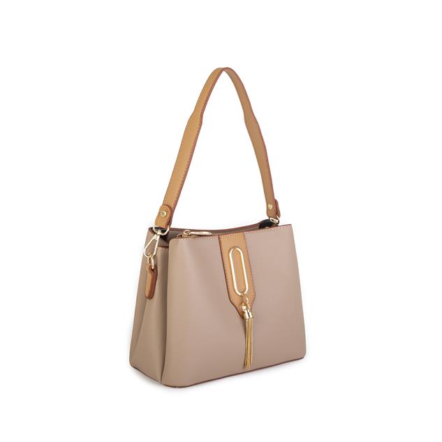 Nas Bag Kadın Çapraz Çanta ve Omuz Çantası Kum Camel Ela