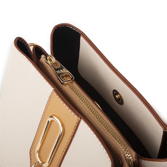 Nas Bag Kadın Çapraz Çanta ve Omuz Çantası Krem Camel Ela
