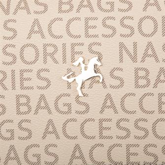 Nas Bag Kadın Çapraz Çanta Vizon Taba Yazili