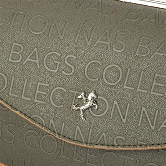 Nas Bag Kadın Çapraz Çanta Yeşil   Camel  Gofraj