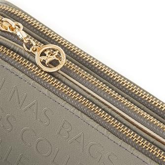 Nas Bag Kadın Çapraz Çanta Yeşil Camel Gofraj
