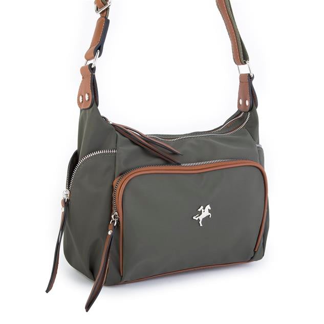 Nas Bag Kadın Çapraz Çanta Yeşil Taba Buzzy ( 26x21x15 cm)